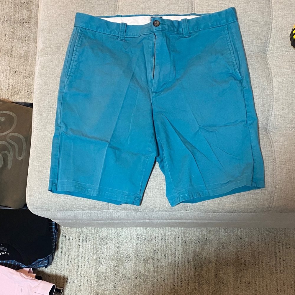 J. Crew Teal Flat Front Shorts